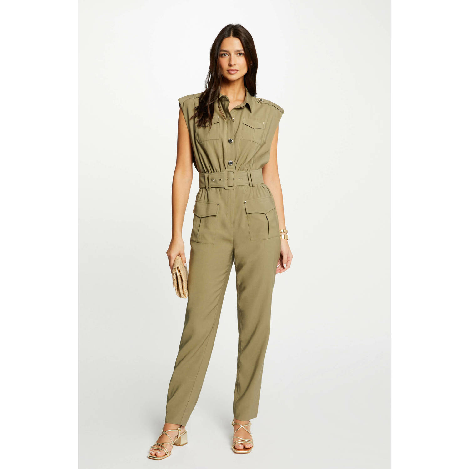 Morgan jumpsuit kakigroen