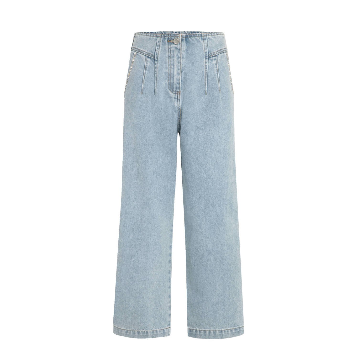 Morgan cropped high waist cropped jeans light blue