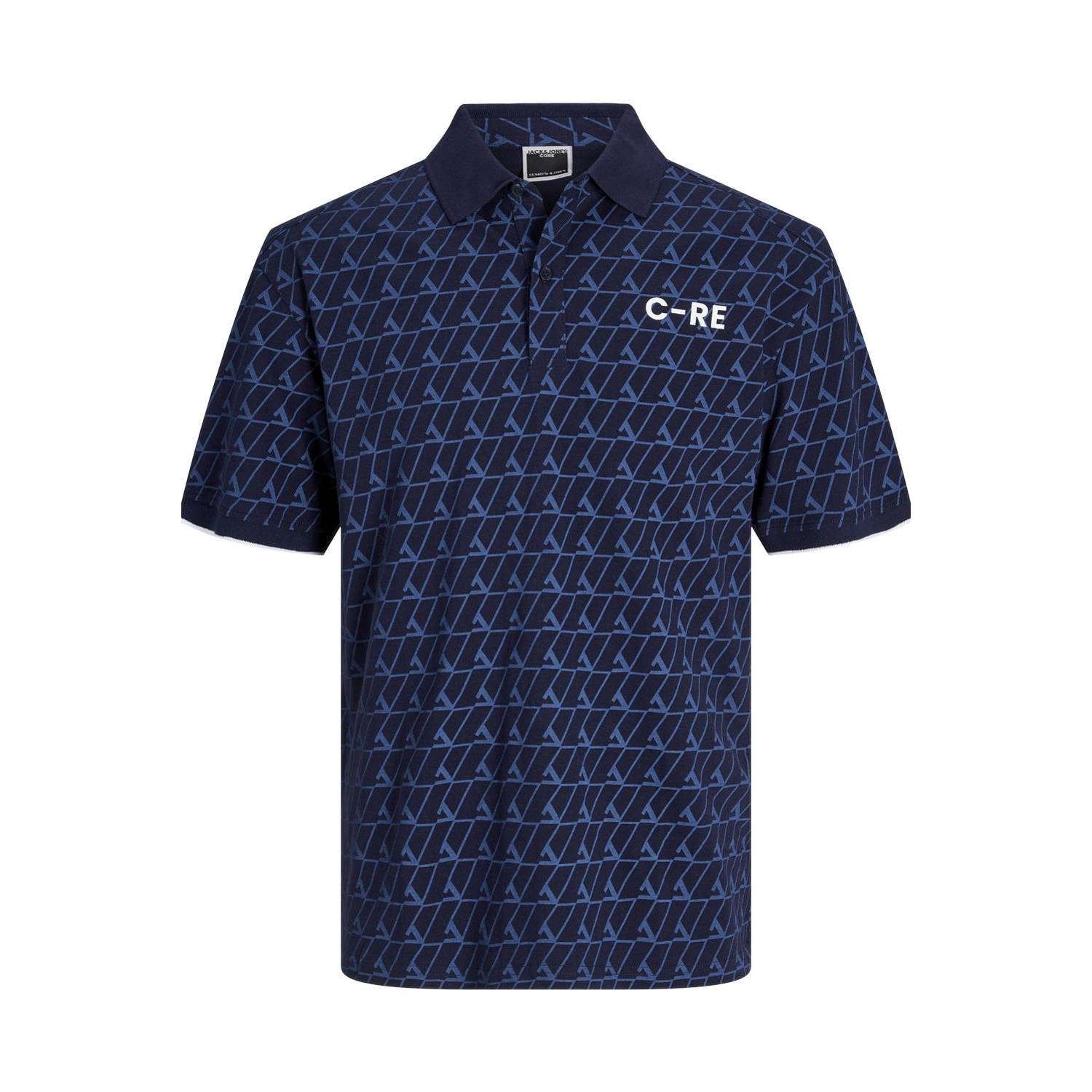 JACK & JONES PLUS SIZE polo JCOSUMMER Plus Size met all over print navy blazer
