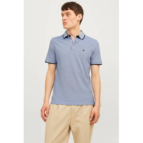 JACK & JONES ESSENTIALS regular polo blauw / wit - (set van 2) afbeelding