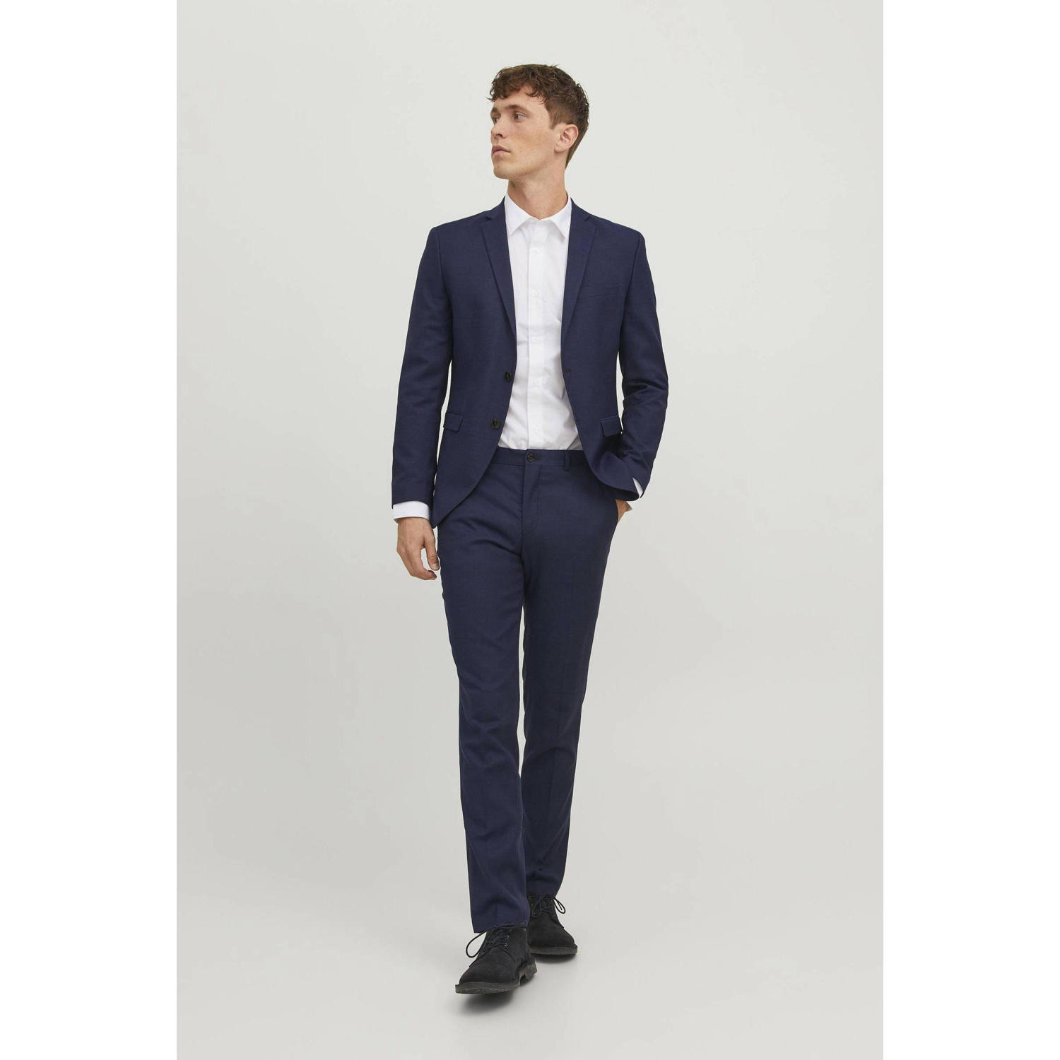 JACK & JONES slim fit overhemd JJOE wit