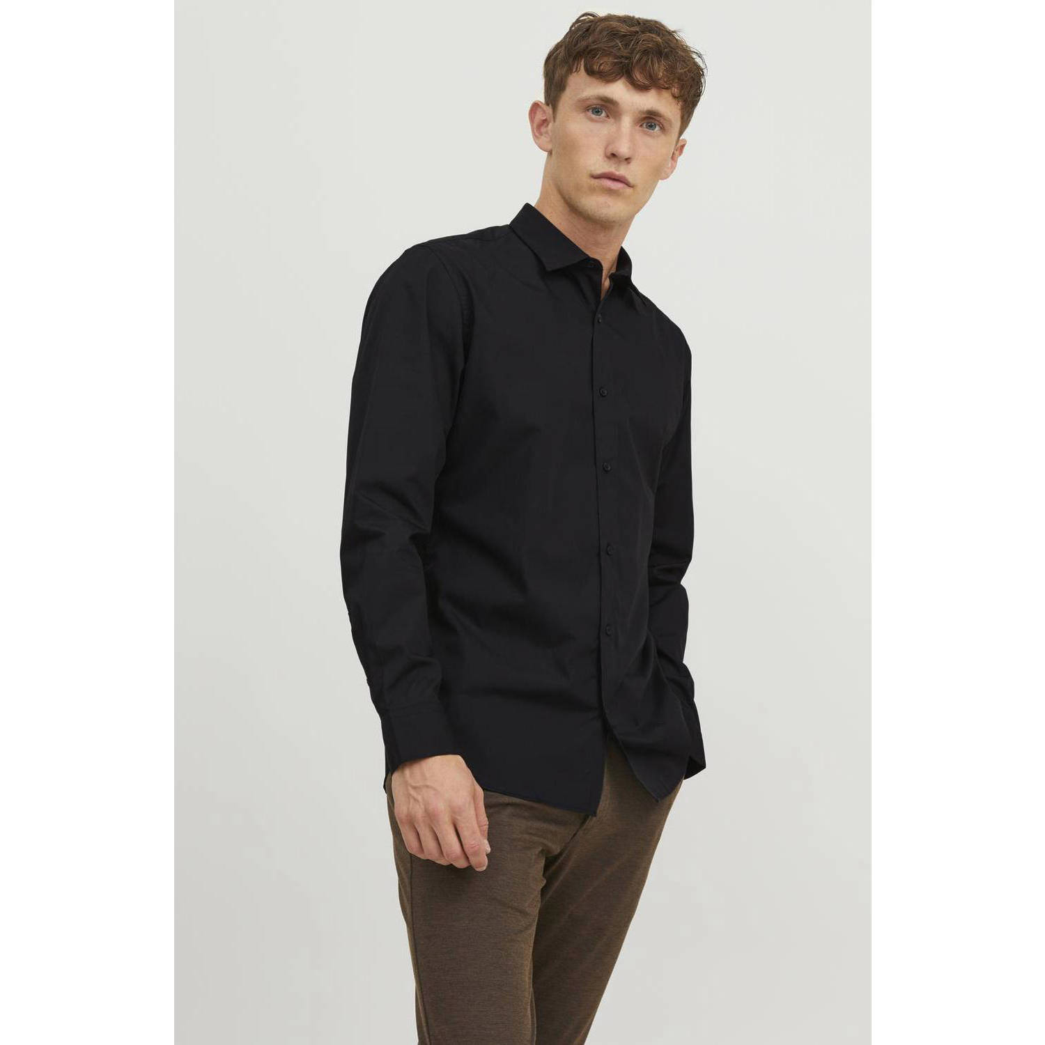 JACK & JONES slim fit overhemd JJOE zwart