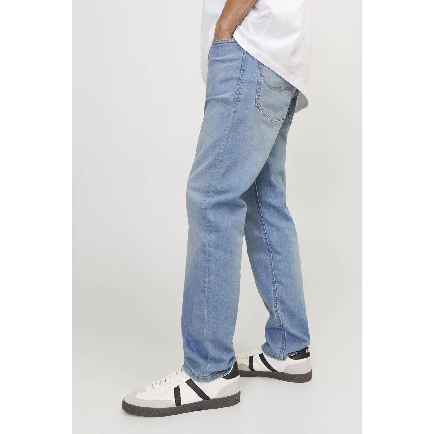 JACK & JONES JEANS INTELLIGENCE tapered fit jeans JJIMIKE JJORIGINAL blauw