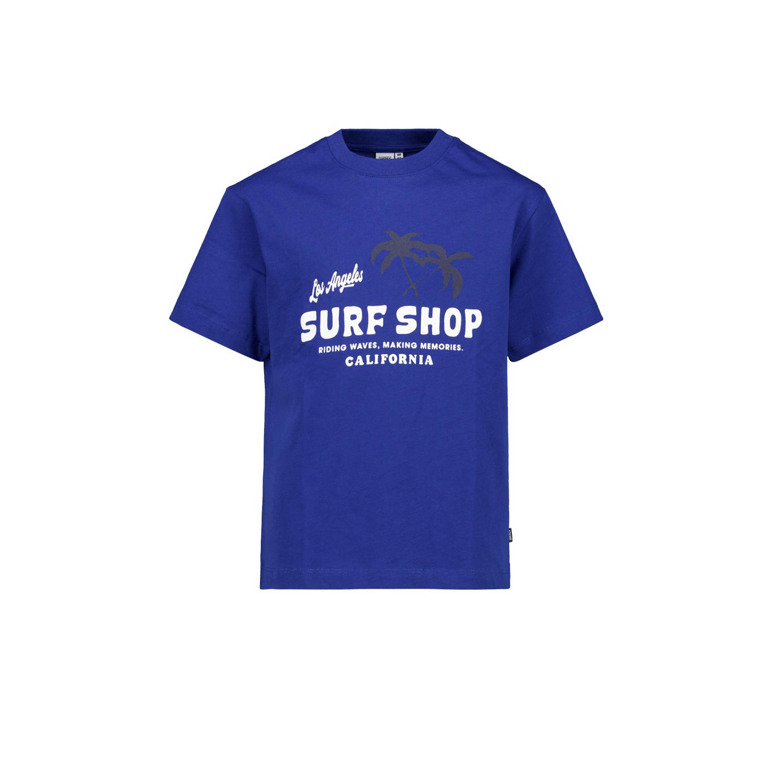 America Today T-shirt met backprint kobalt blauw Jongens Katoen Ronde hals 122 128