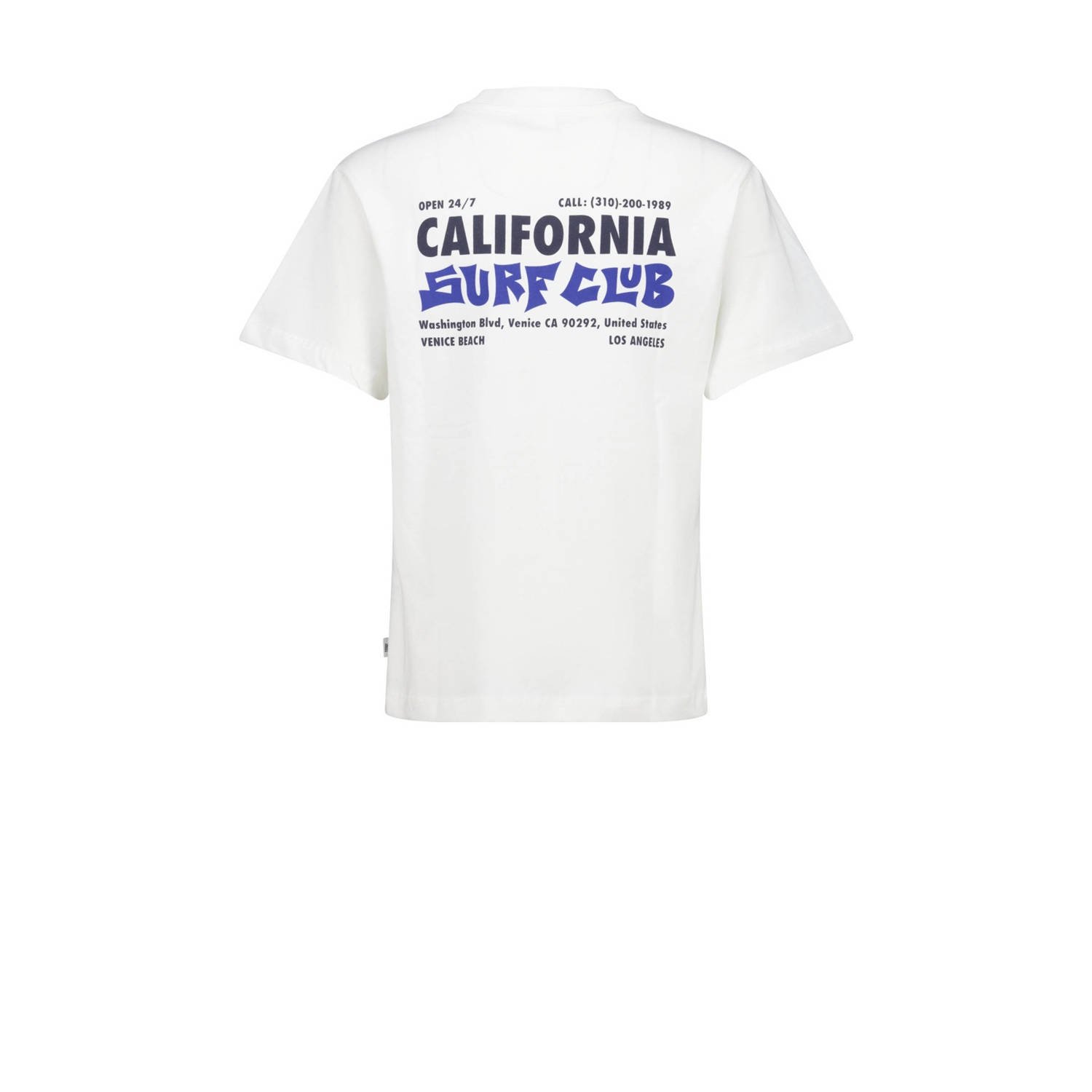 America Today T-shirt met backprint wit