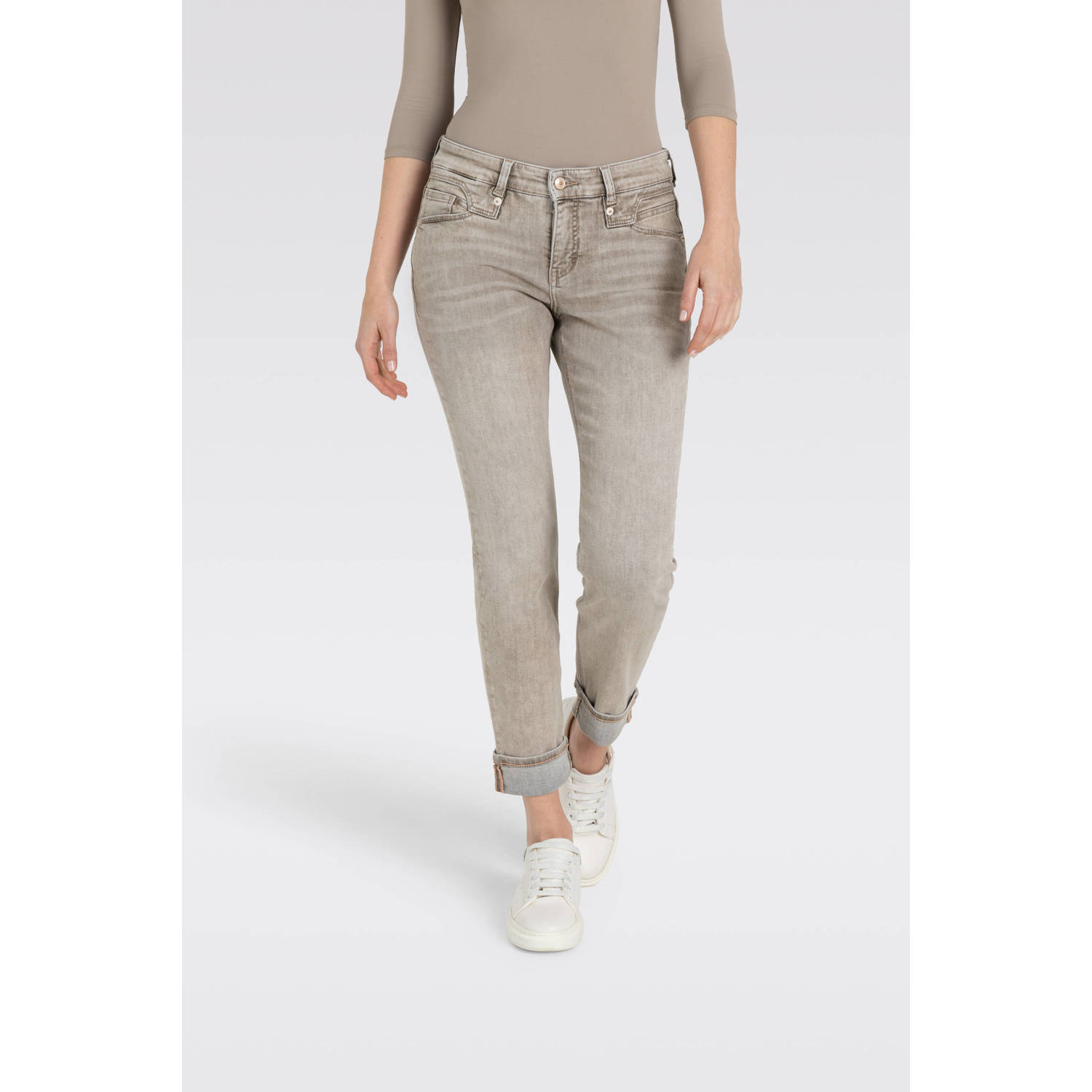MAC Rijke Slimme Authentieke Denim Jeans Brown Dames