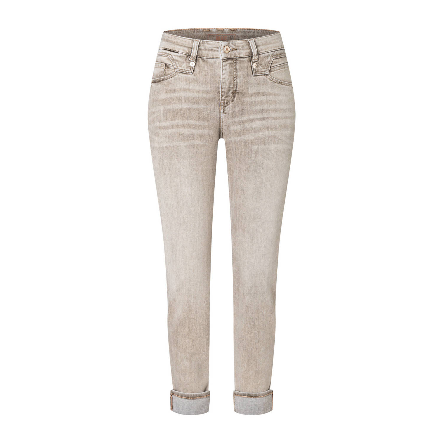 MAC Rijke Slim Authentiek Denim Jeans Beige Dames