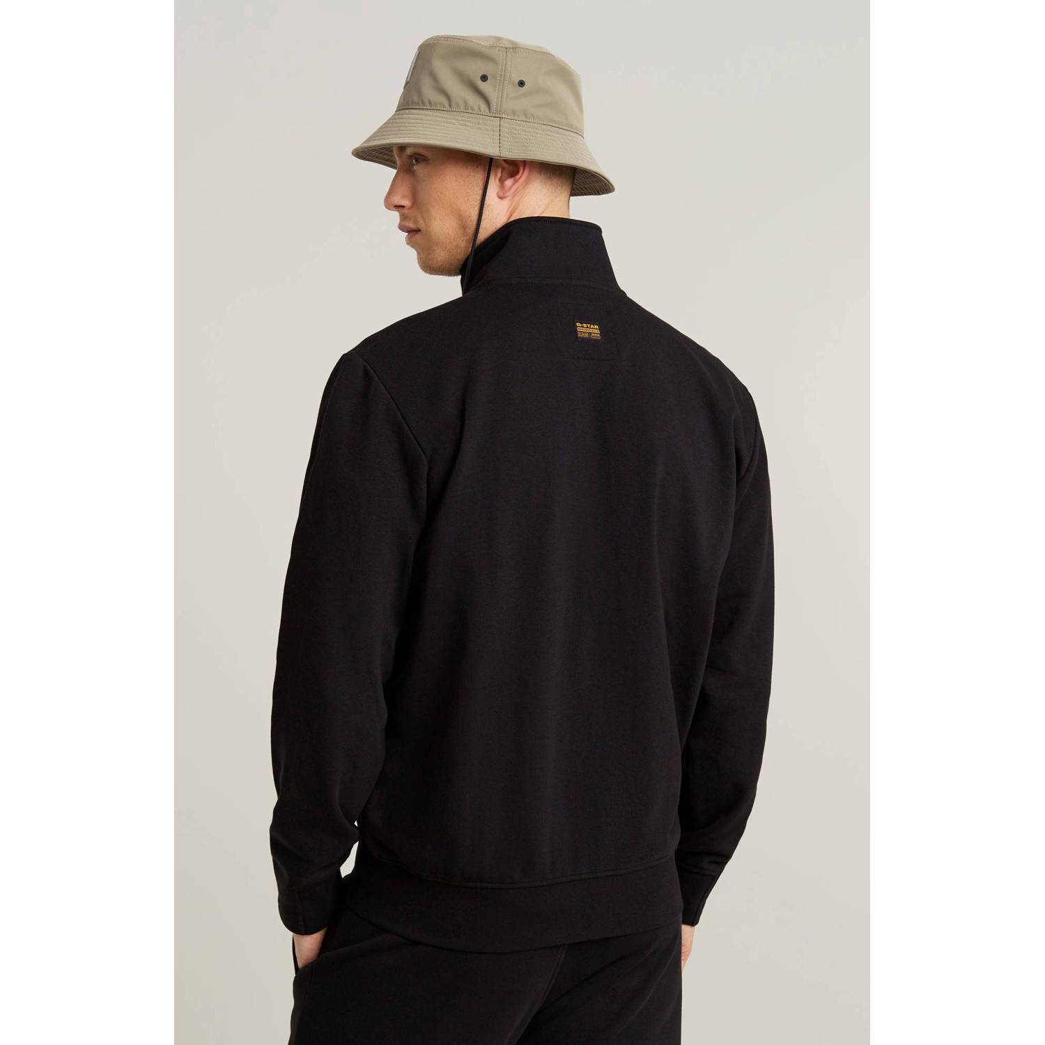 G-STAR sweatvest Nifous met logo dk black