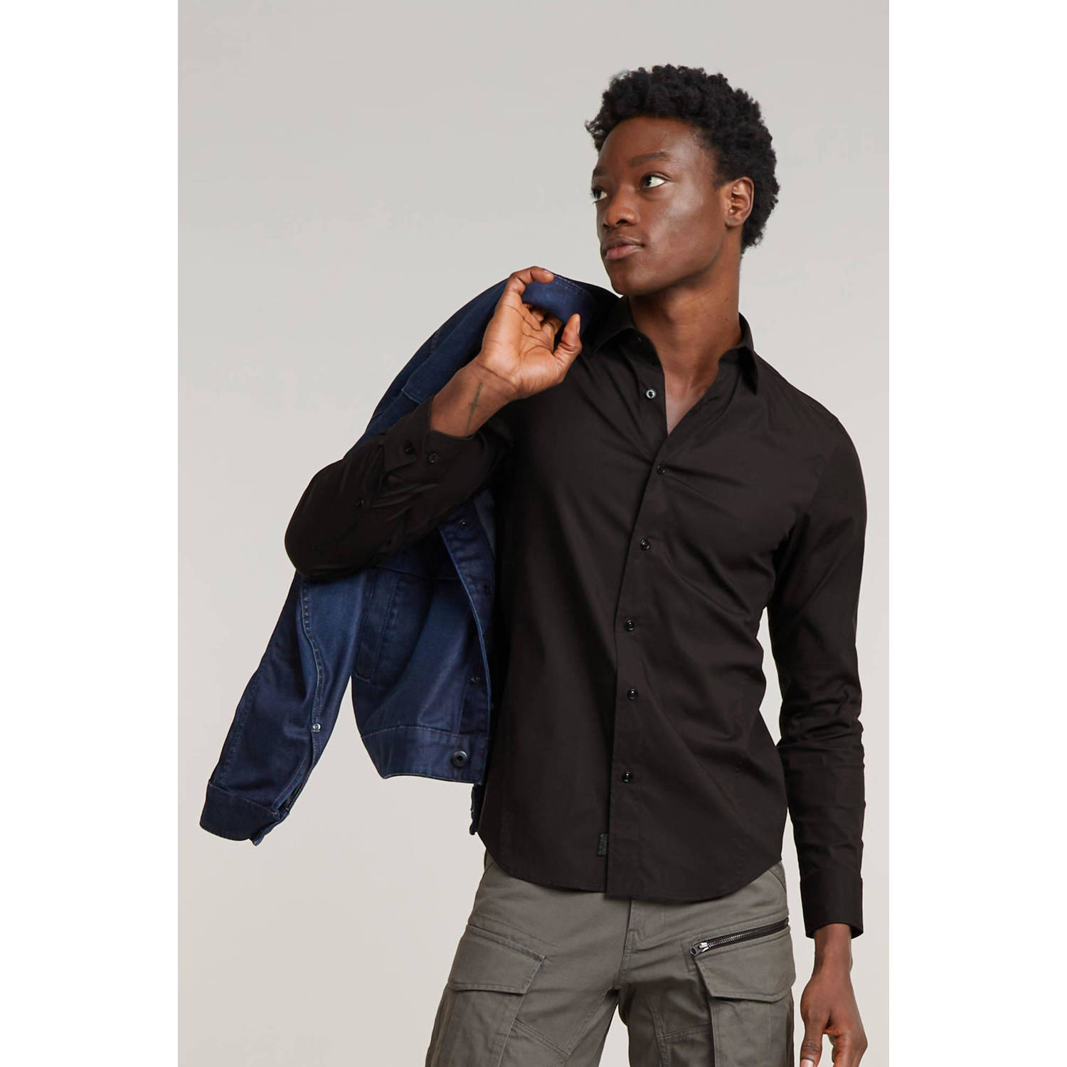 G-Star Raw Overhemd Lange Mouw UNIFORM SLIM SHIRT LS