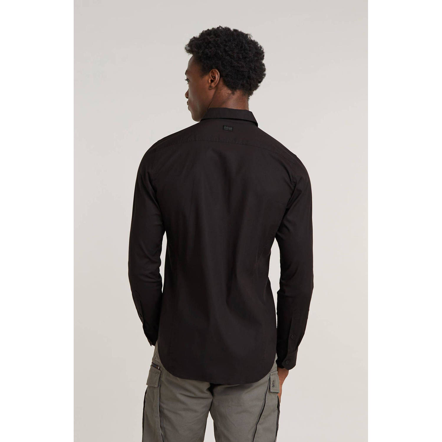 G-STAR slim fit overhemd Uniform zwart