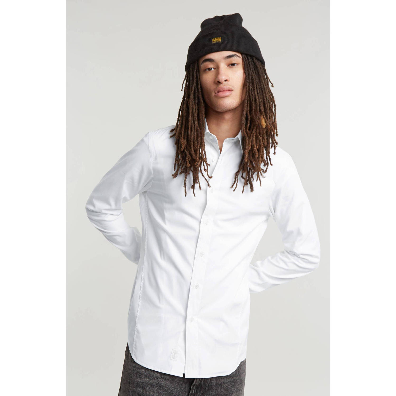 G-STAR slim fit overhemd Uniform wit