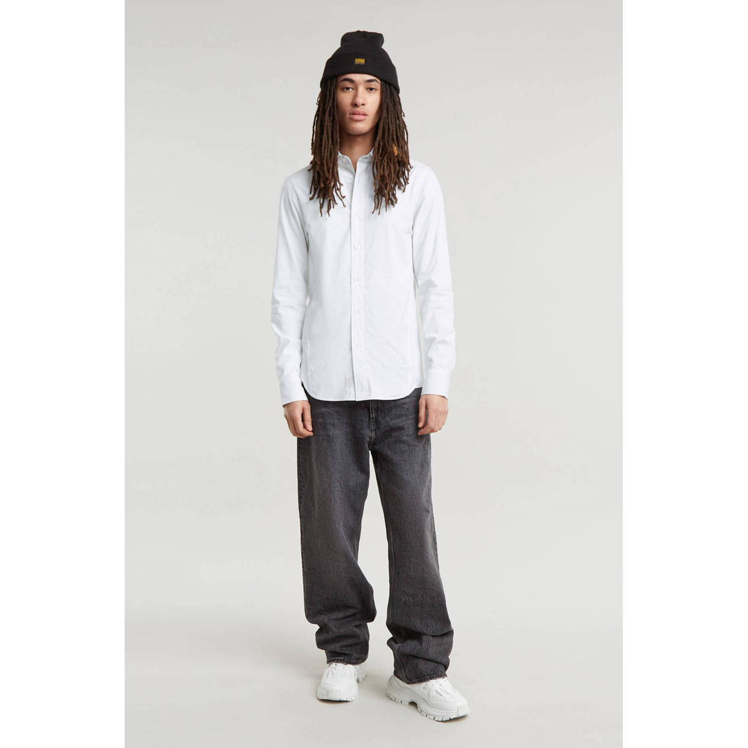 G-STAR slim fit overhemd Uniform wit
