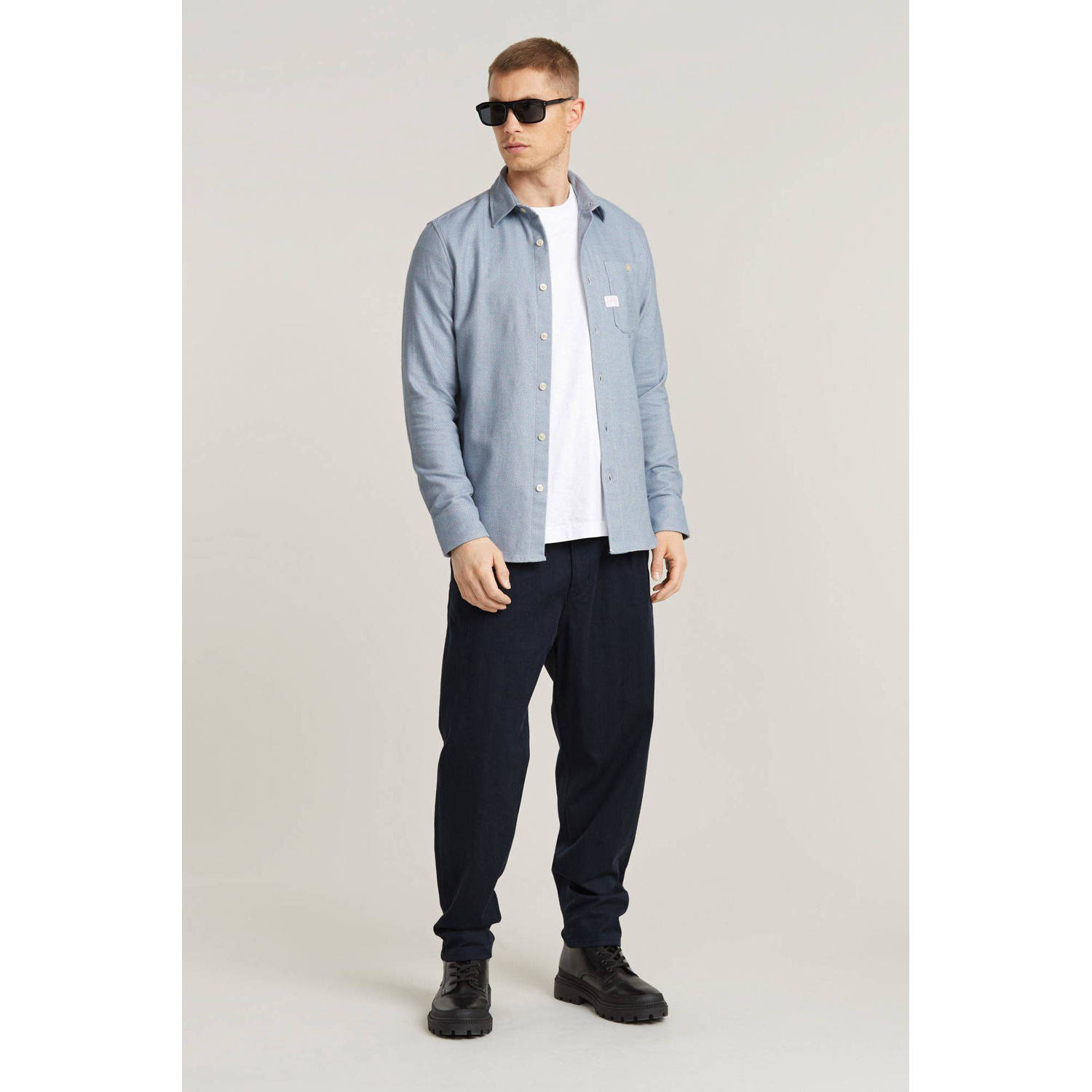 G-STAR gemêleerd slim fit overhemd Bristum 2.0