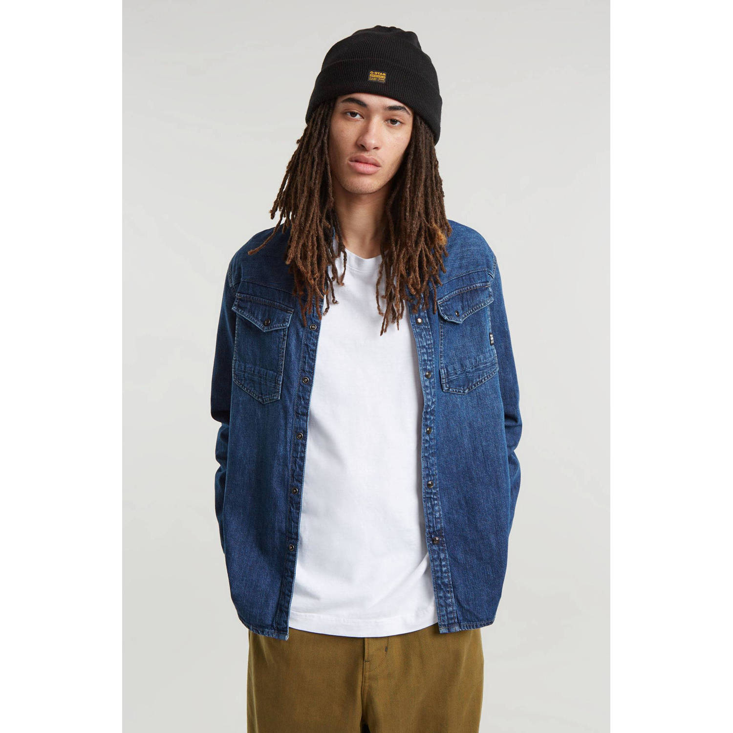 G-Star Raw Overhemd Lange Mouw DAKOTA SLIM SHIRT LS