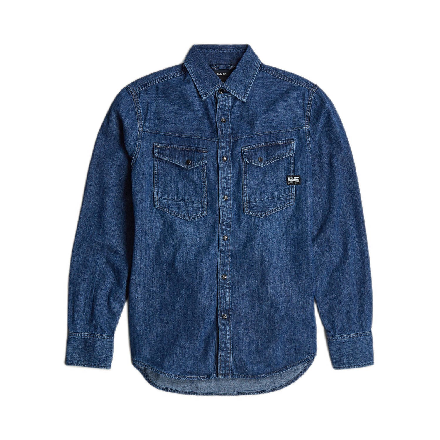 G-STAR slim fit overhemd Dakota dark blue denim