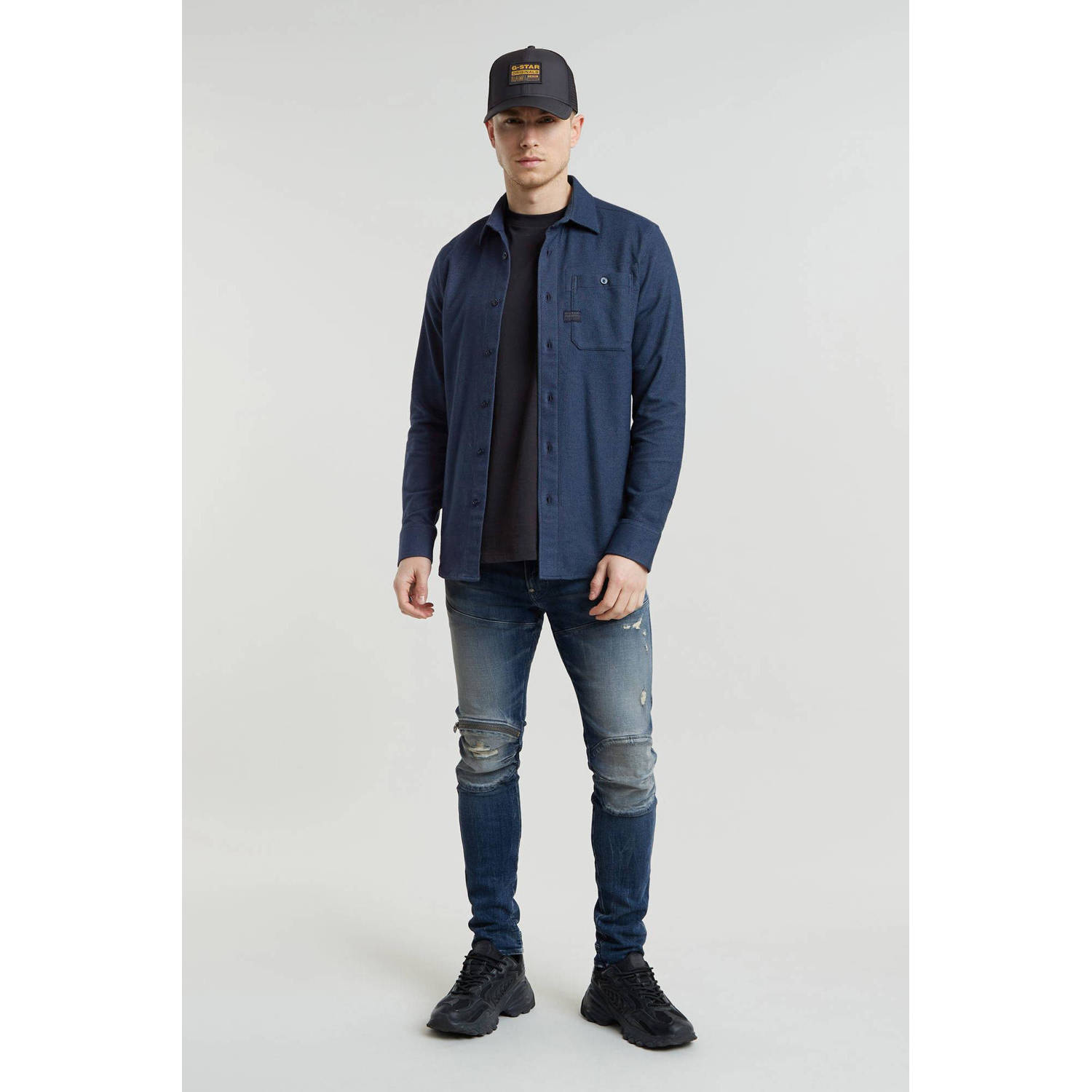G-STAR gemêleerd slim fit overhemd Bristum 2.0