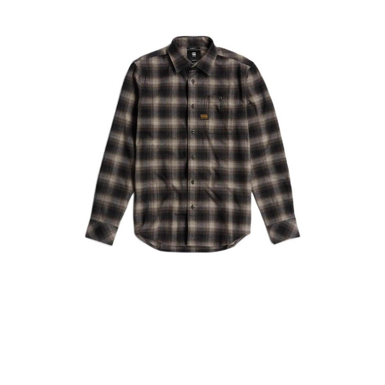 G-Star Raw Slim fit vrijetijdsoverhemd met labelpatch model 'Bristum'