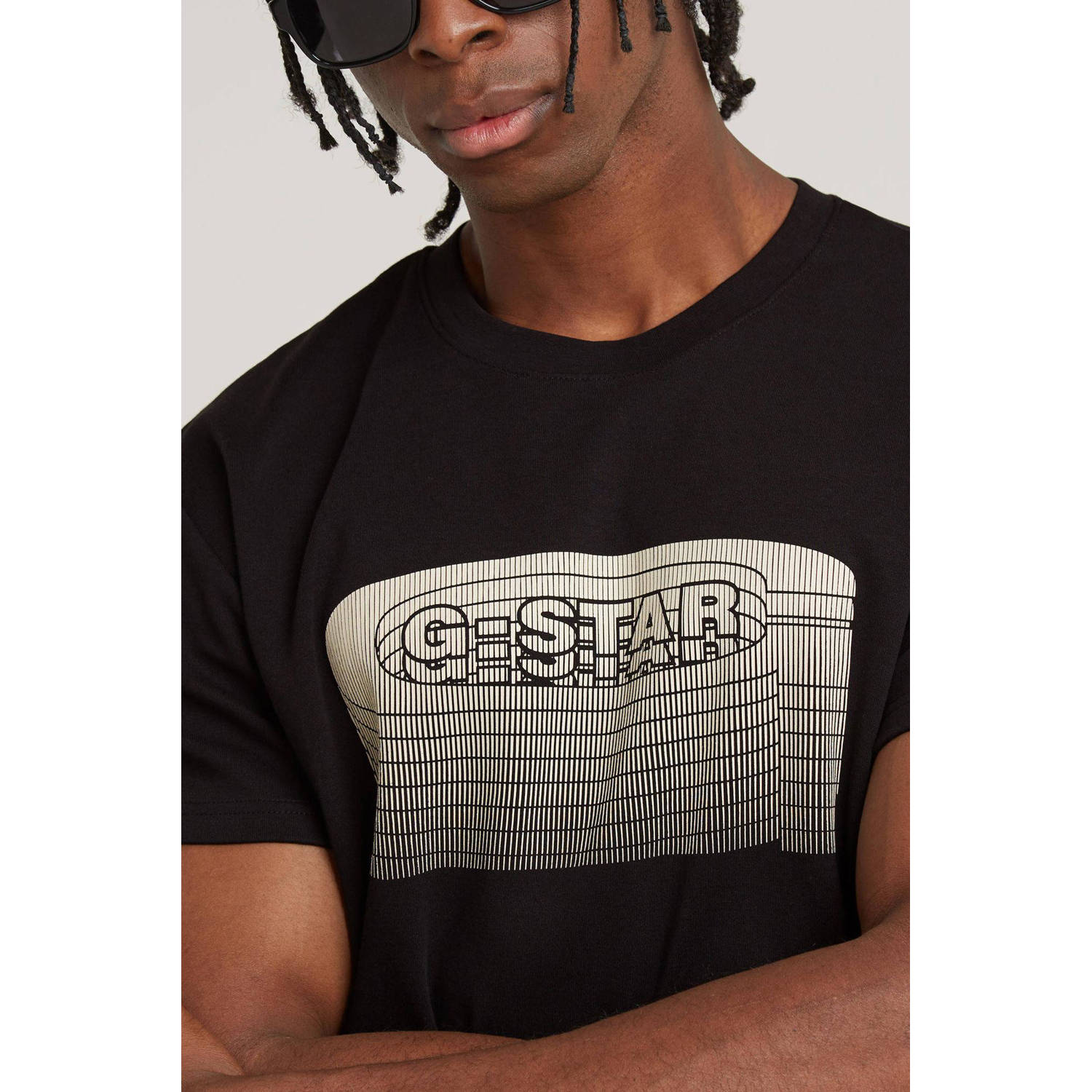 G-STAR T-shirt met printopdruk zwart