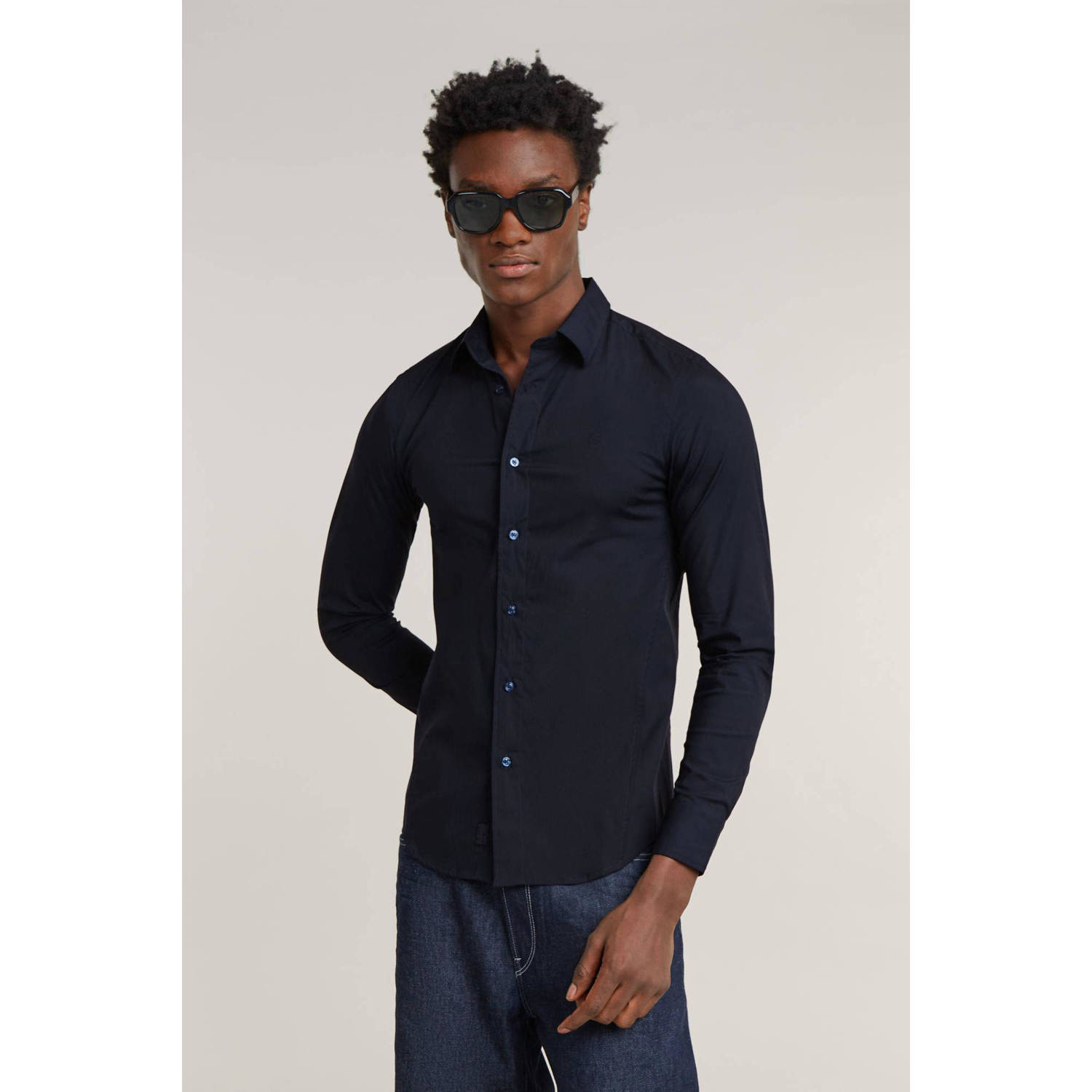 G-Star Raw Overhemd Lange Mouw UNIFORM SLIM SHIRT LS