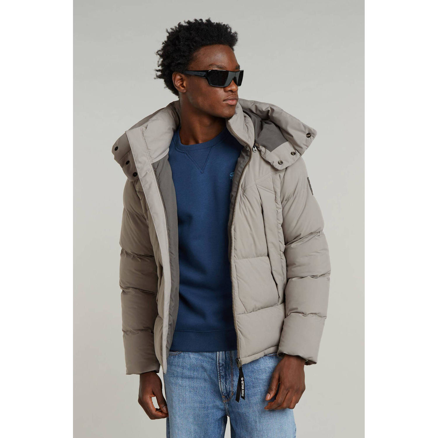 G-Star RAW G- Whistler 2.0 Gewatteerd Jack Met Capuchon Beige Heren