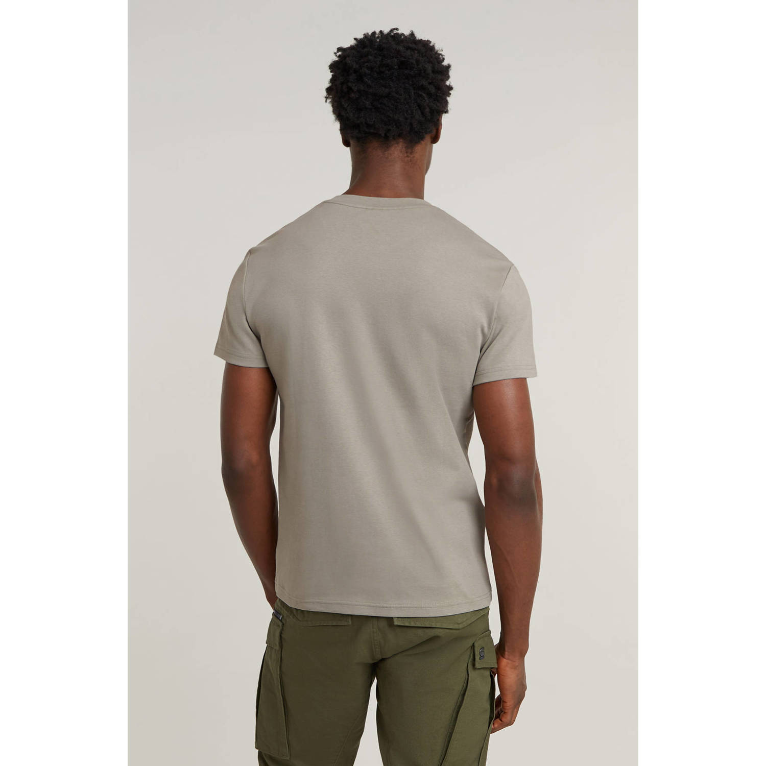 G-STAR T-shirt met printopdruk grijsblauw