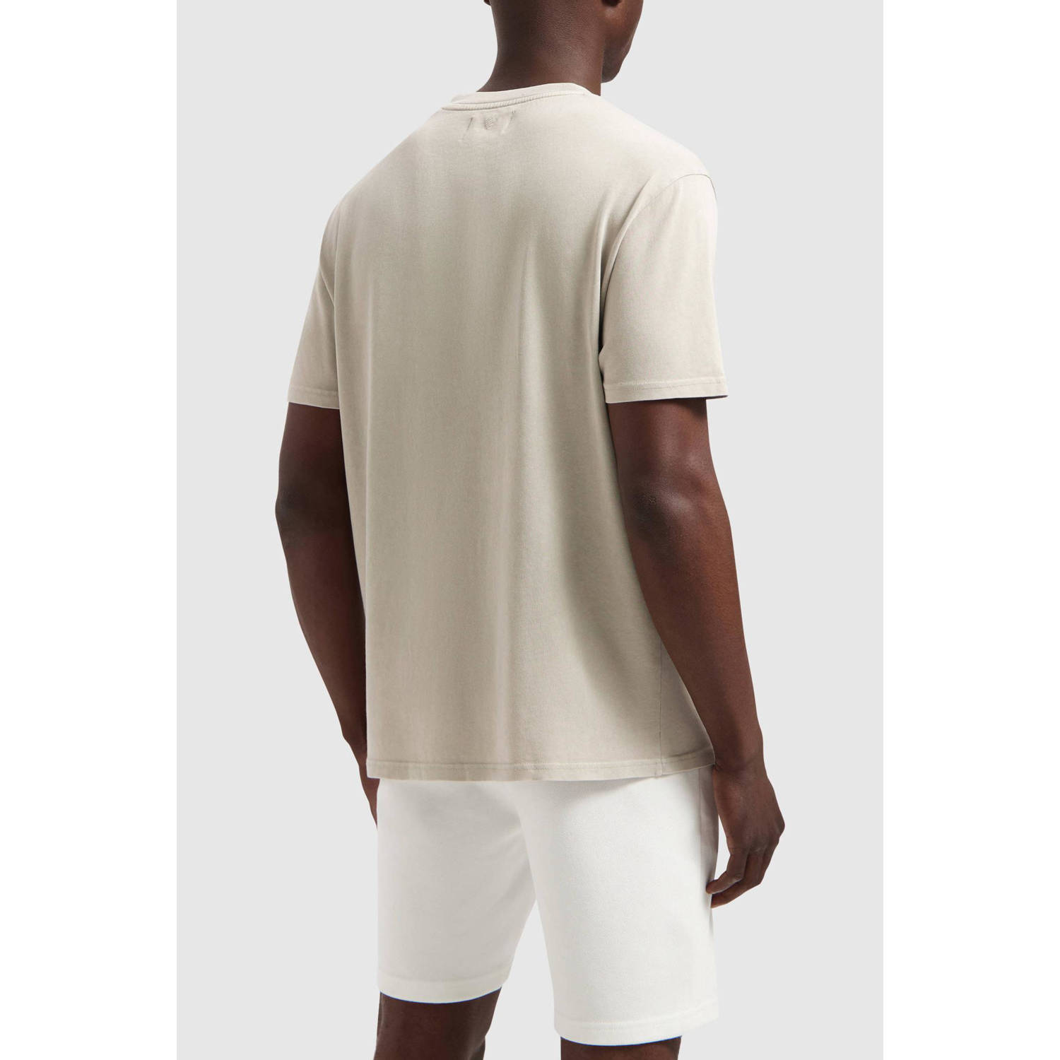 Pure Path T-shirt met logo sand