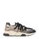 DWRS chunky leren sneakers taupe/zwart