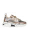 DWRS chunky leren sneakers beige/zilver