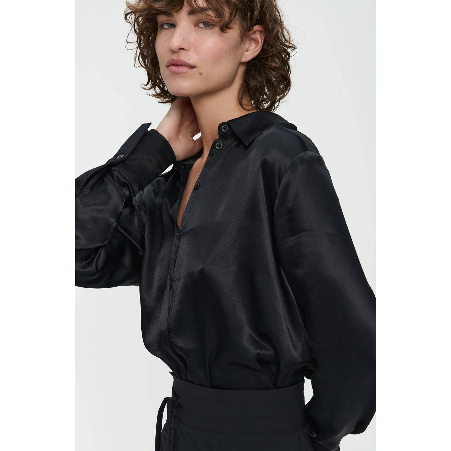 Jane Lushka blouse Sofi donkerblauw
