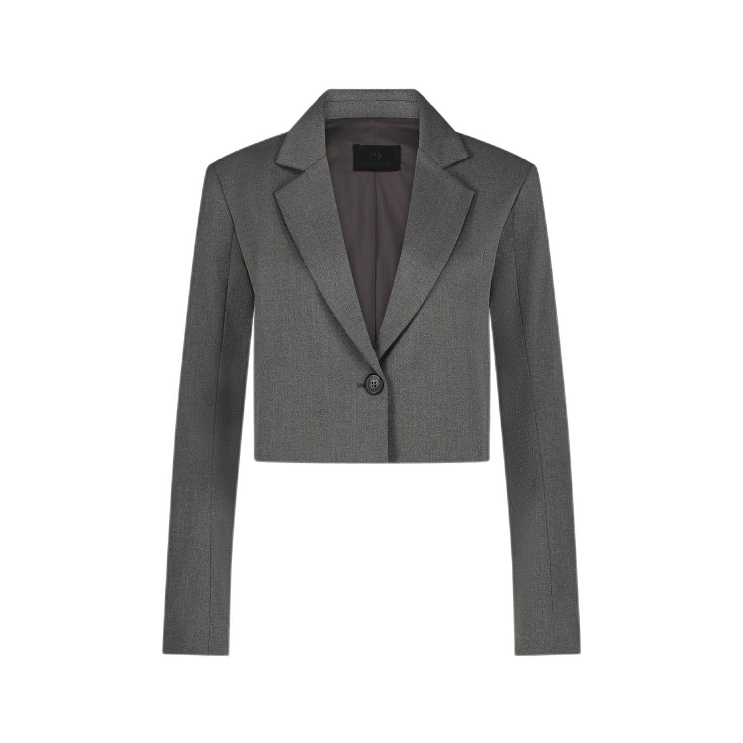 Jane Lushka cropped blazer Estele grijs