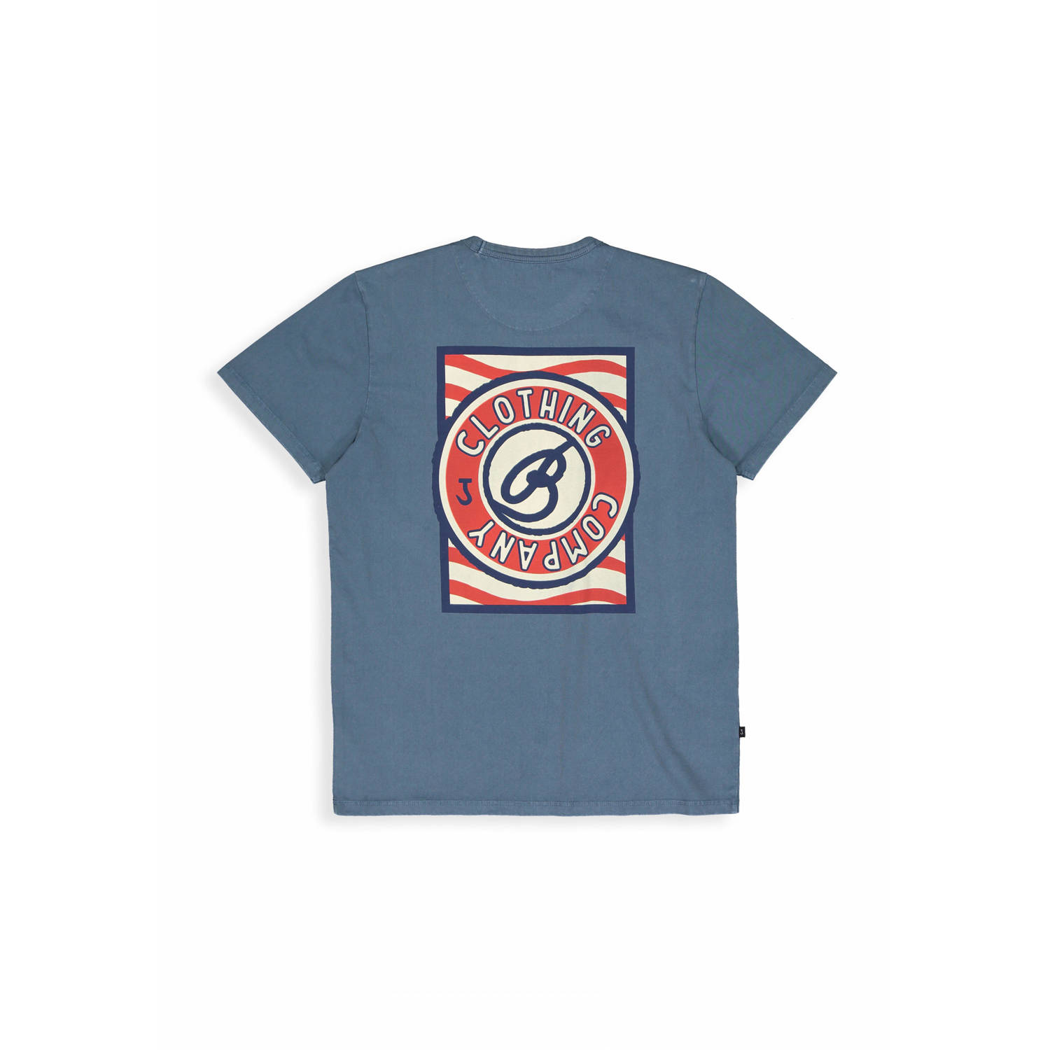 Butcher of Blue regular fit T-shirt Army Co met backprint grey blue
