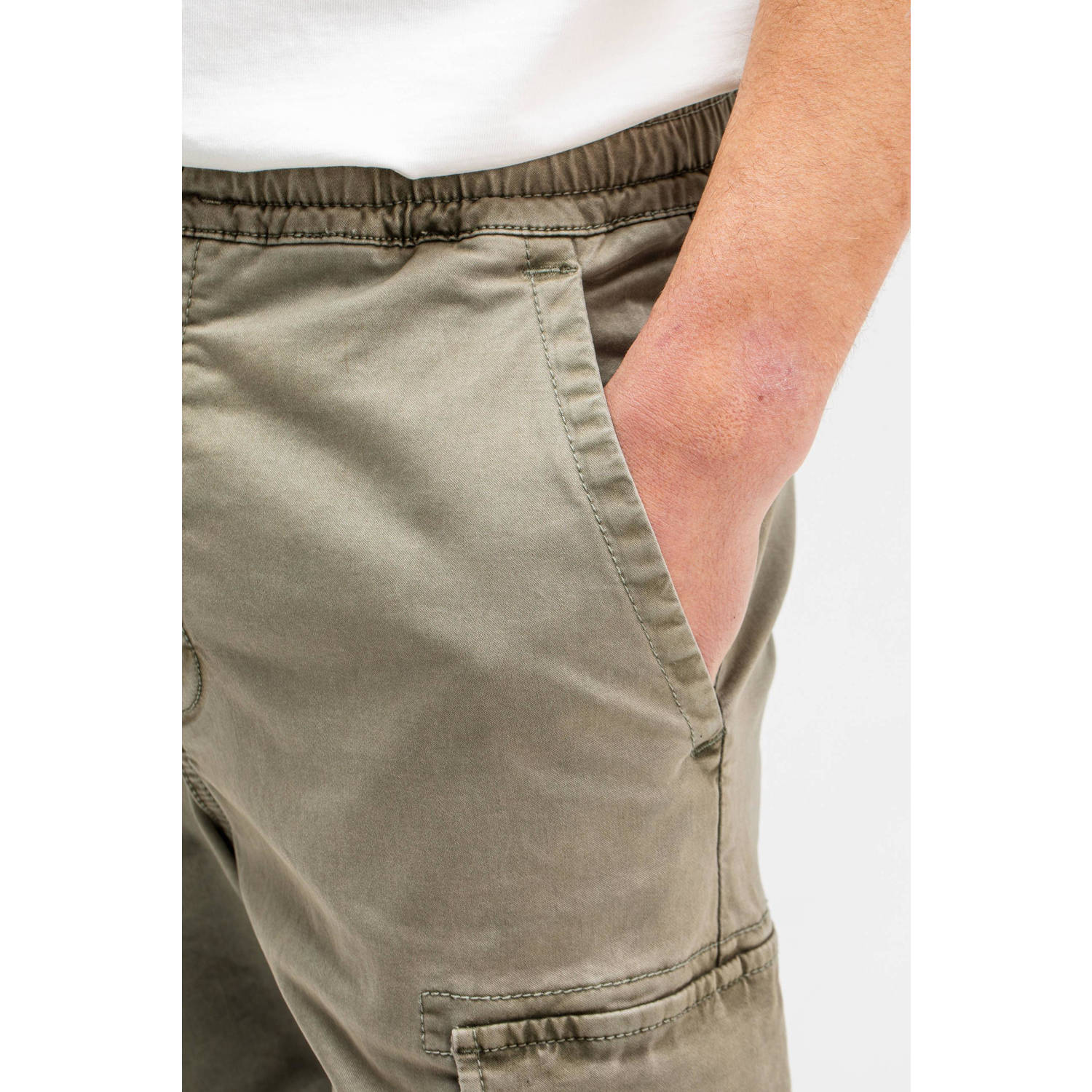 Butcher of Blue slim fit cargo broek Tristan granite green