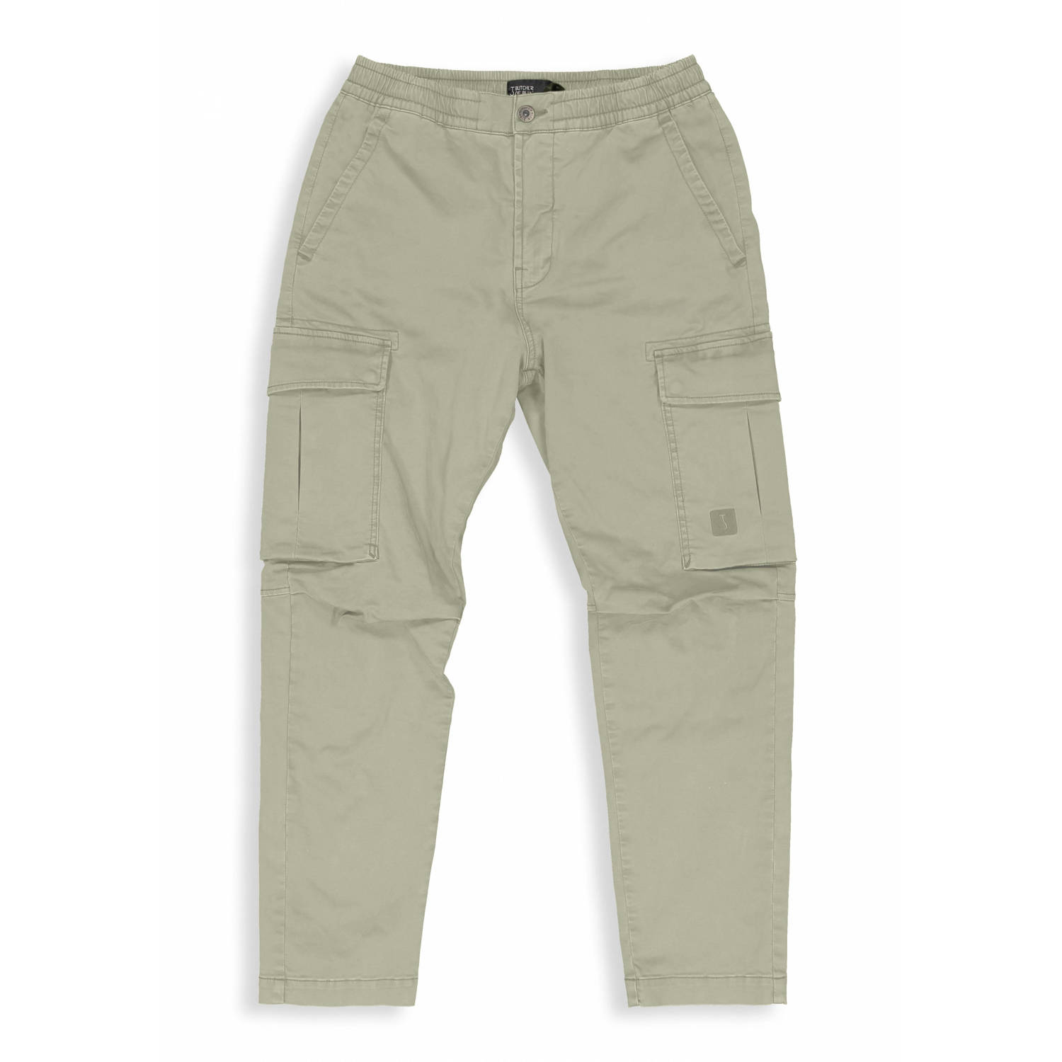 Butcher of Blue Groene Cargo Broek Tristan Slim Sateen Green Heren