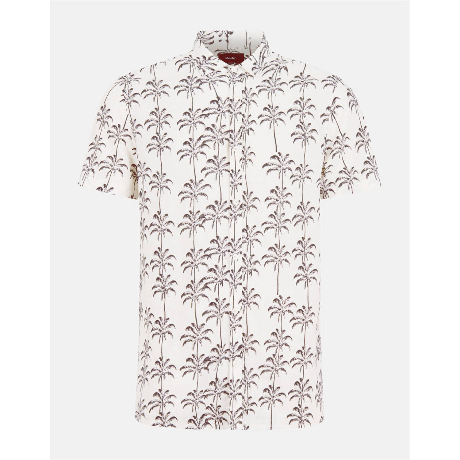 Shoeby regular fit overhemd met all over print wit
