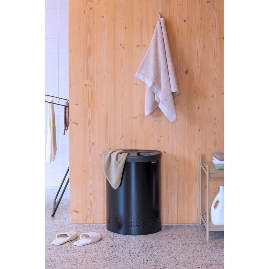 Brabantia - Selector wasmand - Twee sorteervakken - Draagbare waszak - Quick -Drop opening - Ventilatieopeningen - Geen krassen - Ruimtebesparend - Wit - 55 L