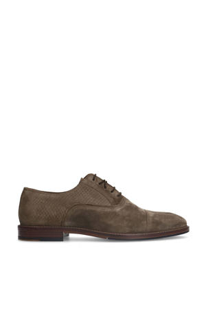 suède veterschoenen taupe