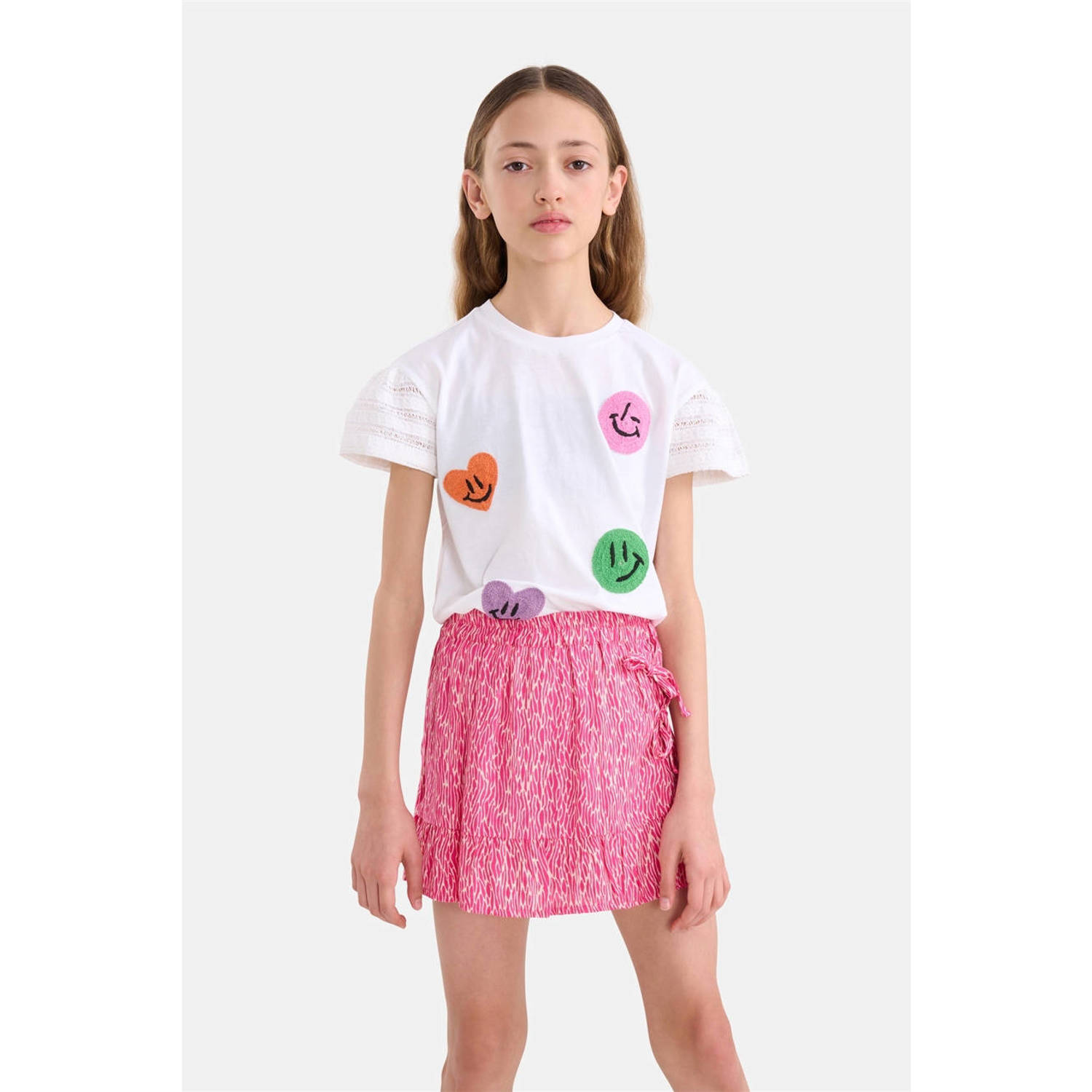 Shoeby skort met all over print roze