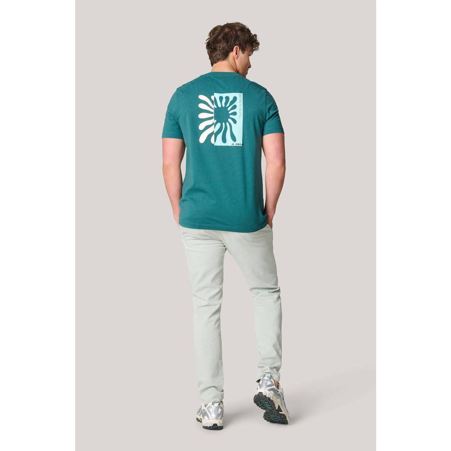 Shoeby T-shirt met backprint dark turquoise