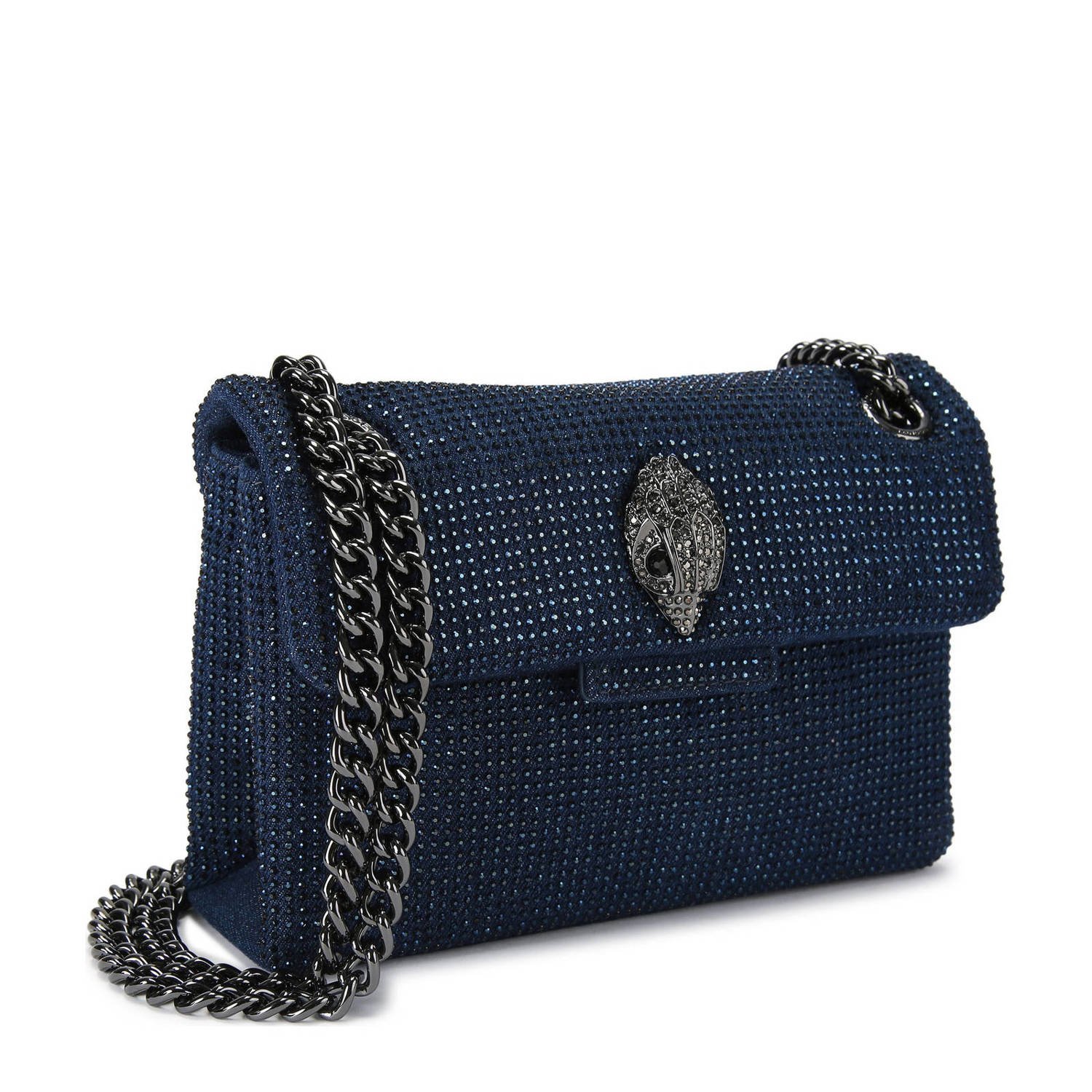 Kurt Geiger crossbody tas Kensington met strass donkerblauw