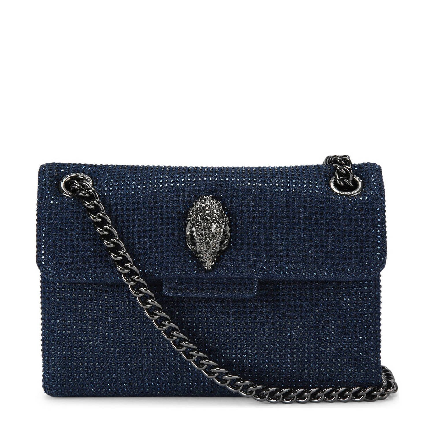 Kurt Geiger crossbody tas Kensington met strass donkerblauw