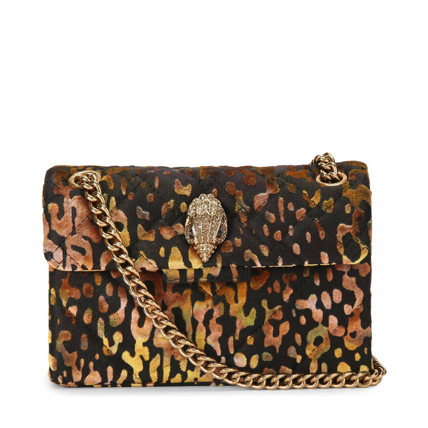 Kurt Geiger Zwarte Gewatteerde Mini Kensington Eye Schoudertas Multicolor Dames