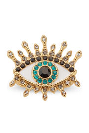 thumbnail: Kurt Geiger ring Evil Eye met strass goudkleurig