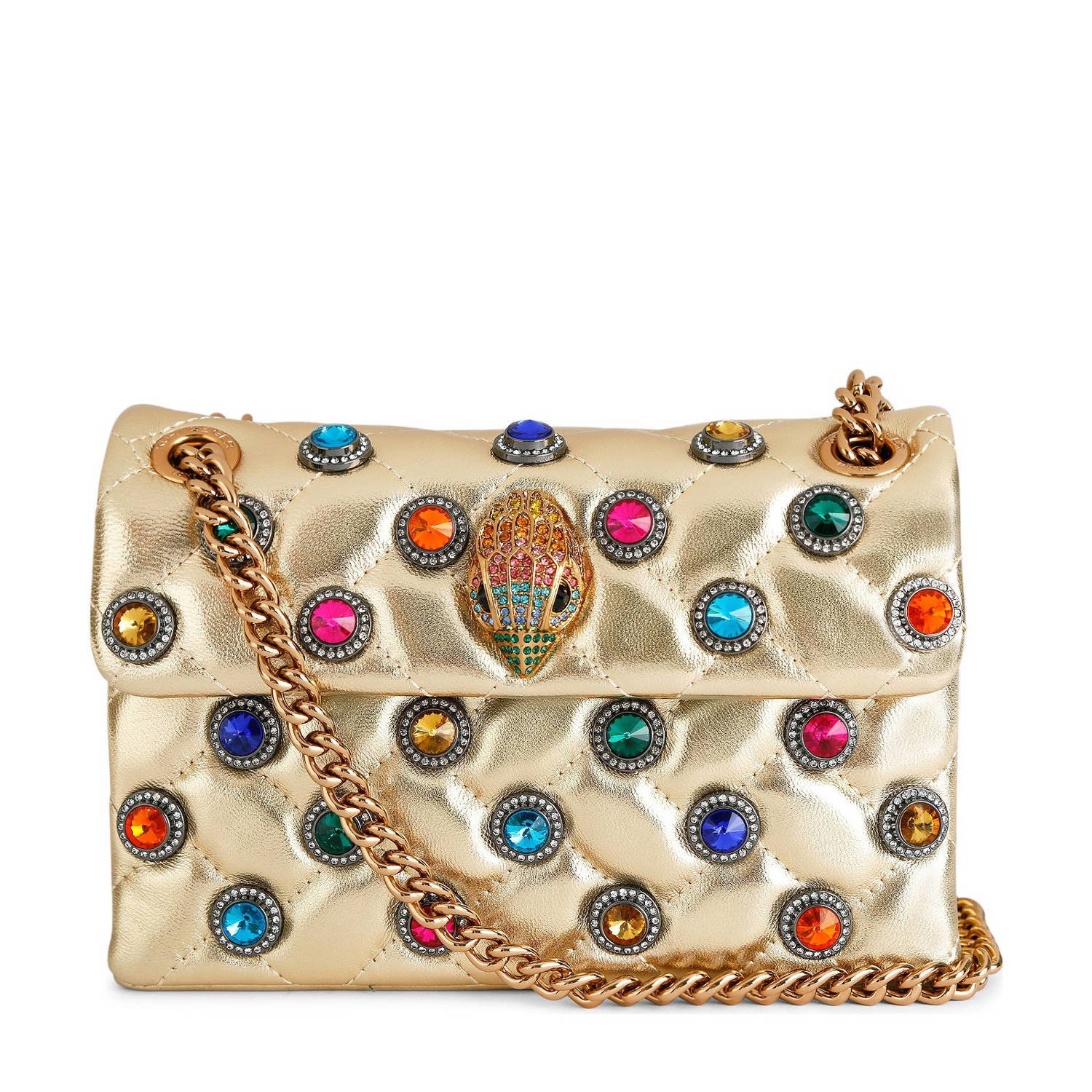 Kurt Geiger Glamoureuze Mini Kensington Octavia Schoudertas Yellow Dames