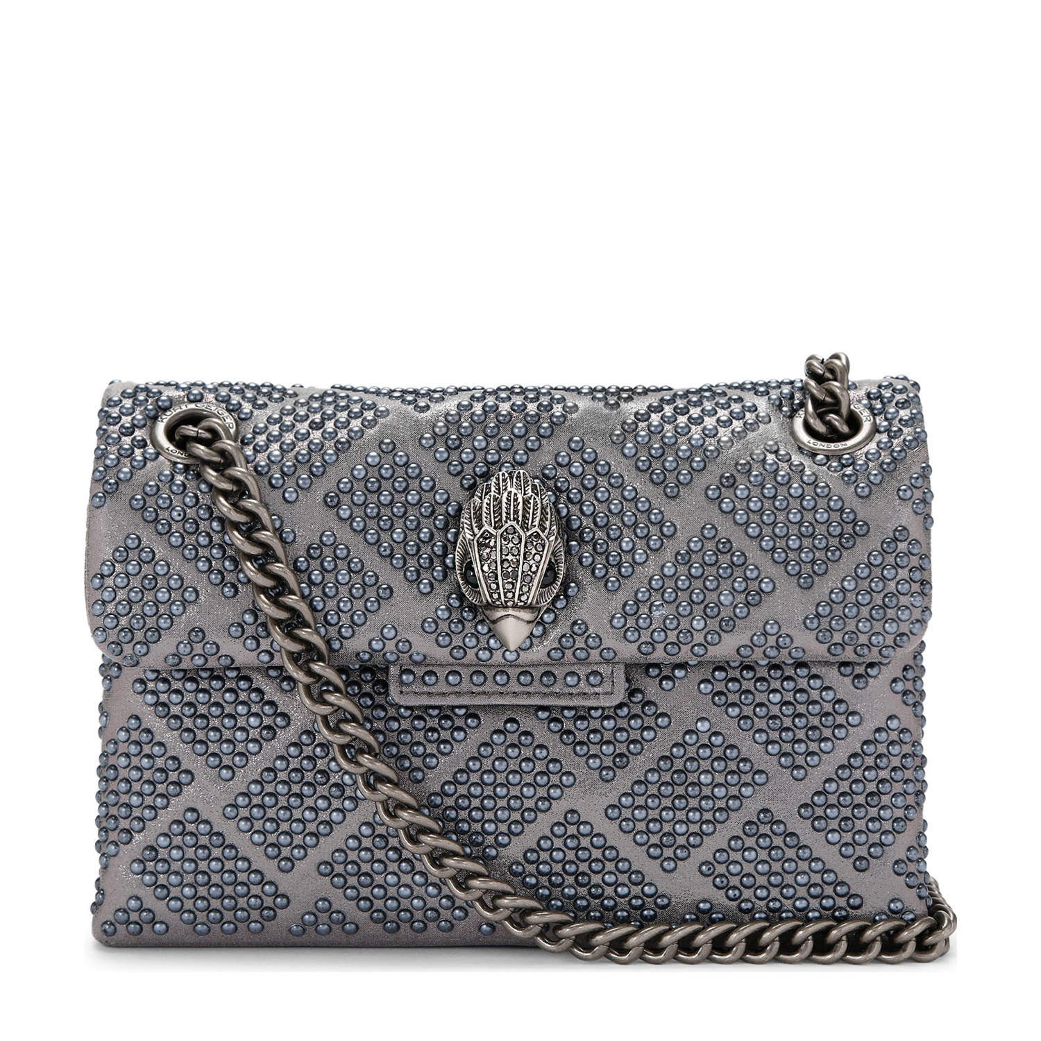 Kurt Geiger crossbody tas Kensington met strass grijs