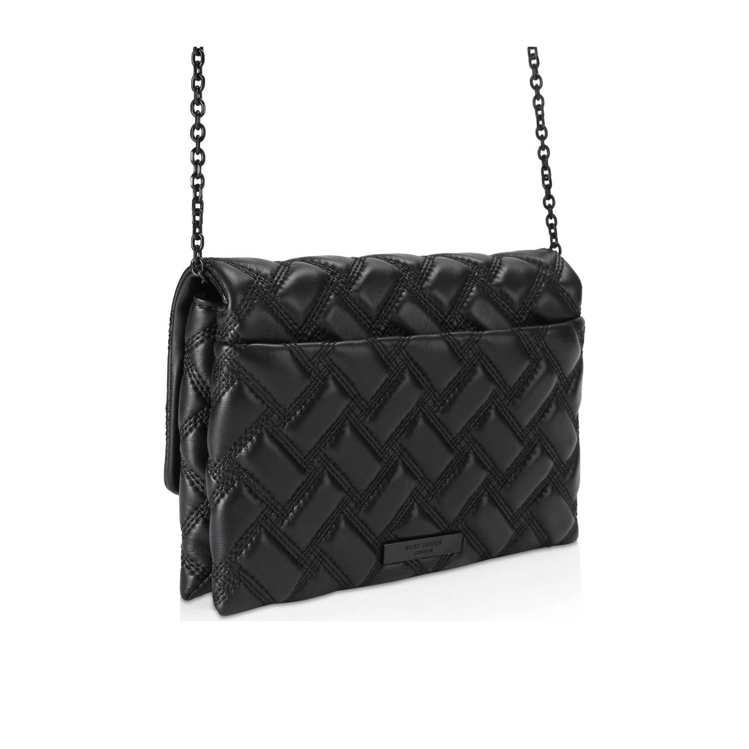 Kurt Geiger leren clutch Kensington Drench zwart