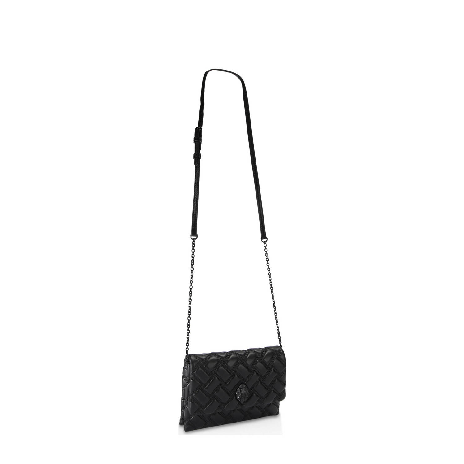 Kurt Geiger leren clutch Kensington Drench zwart