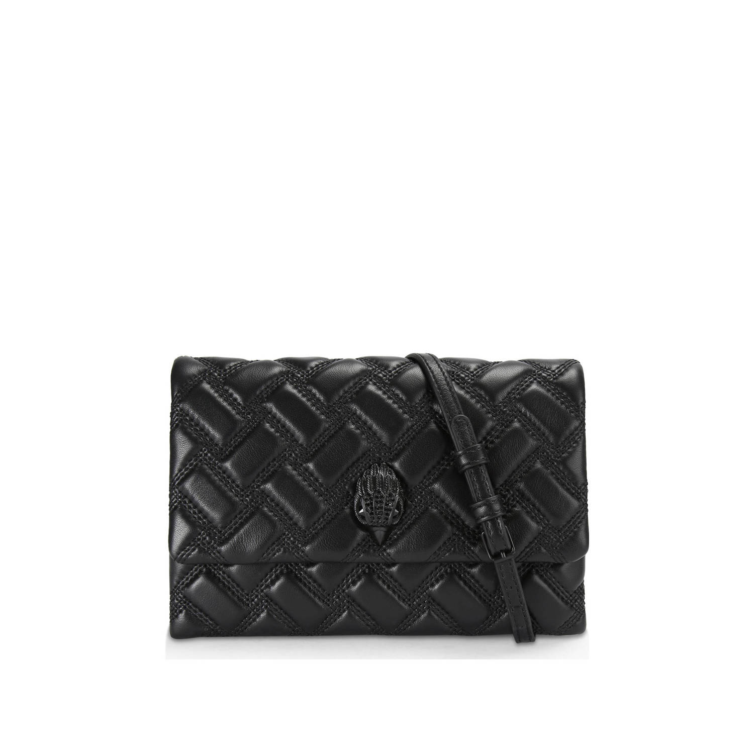 Kurt Geiger leren clutch Kensington Drench zwart