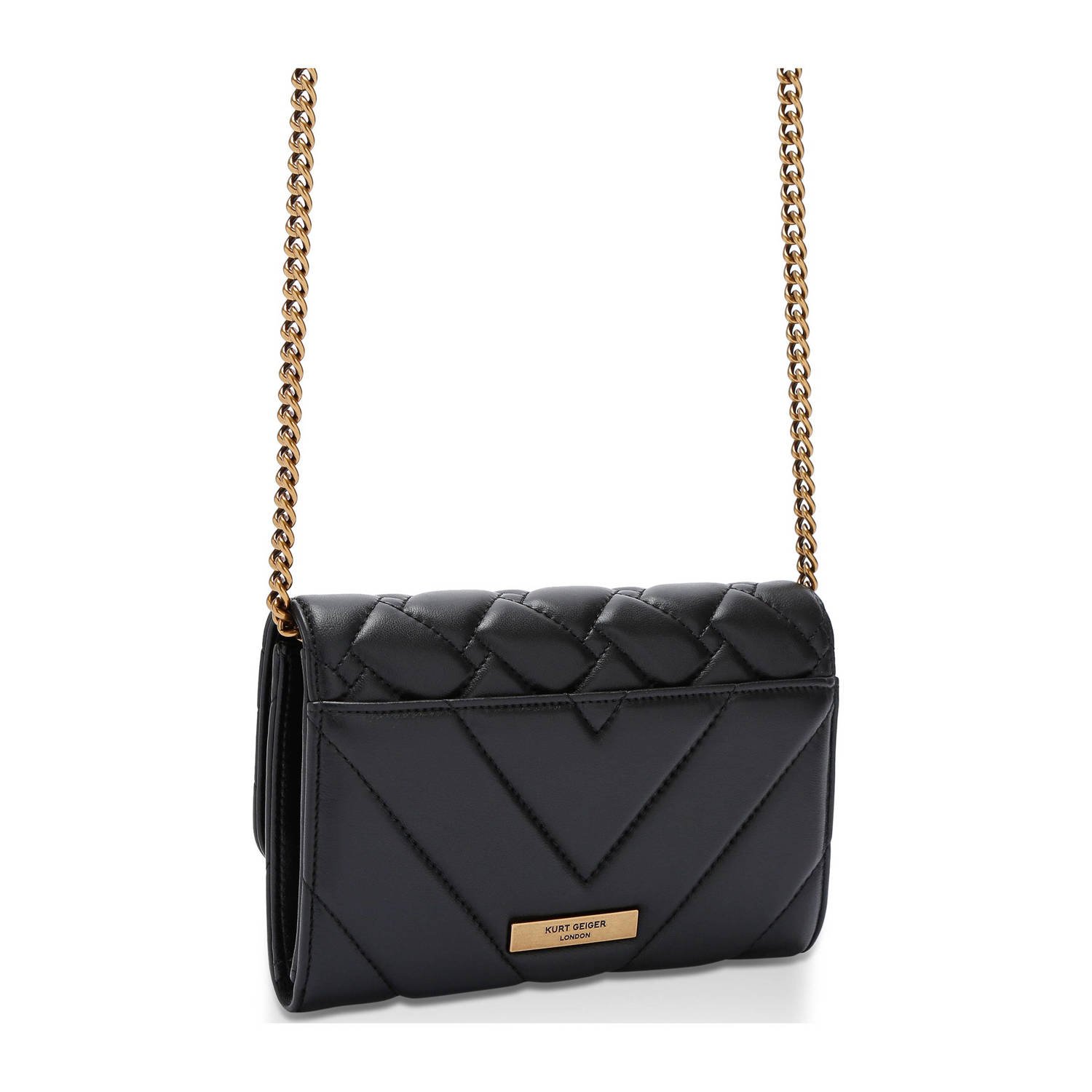 Kurt Geiger leren telefoontasje Kensington zwart