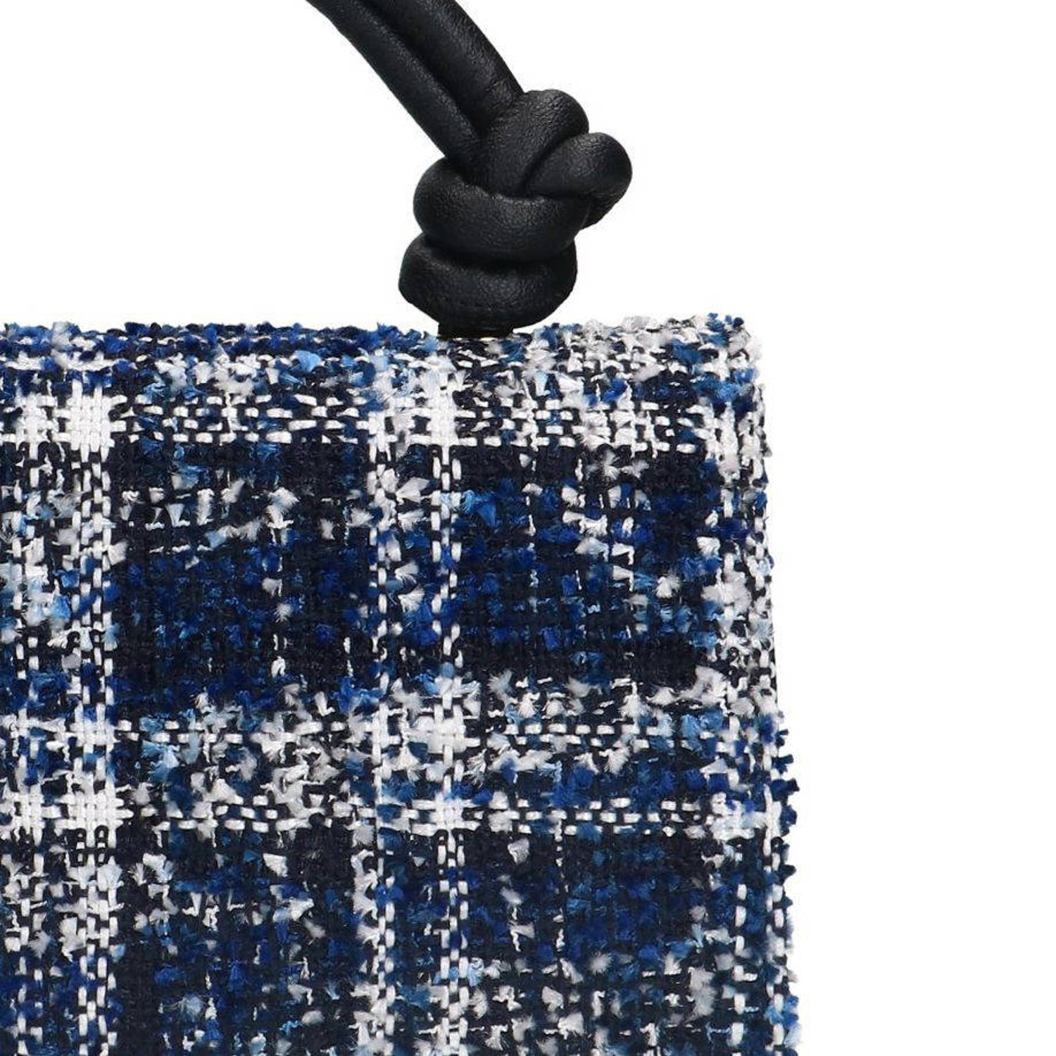 Manfield tweed crossbody tas blauw
