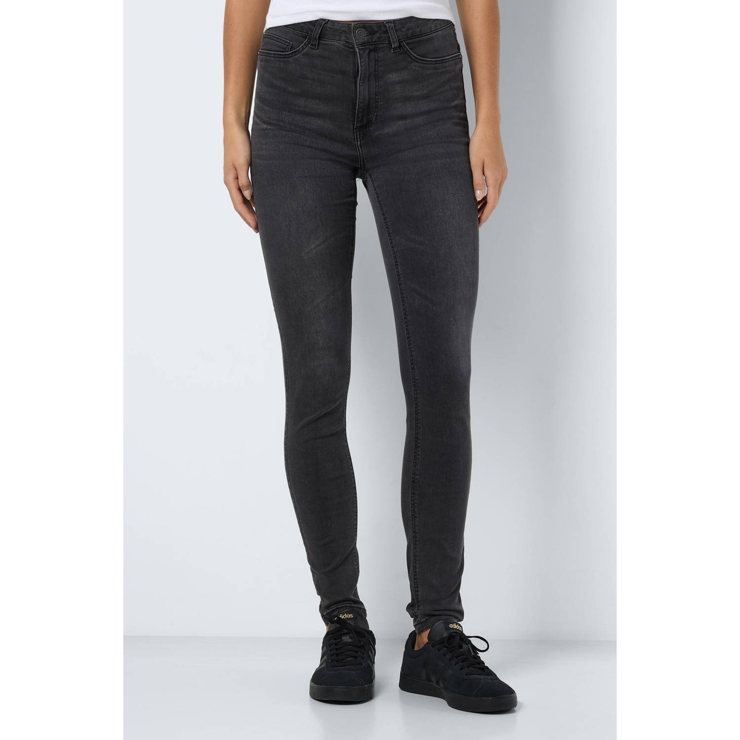 NOISY MAY high waist skinny jeans grey denim